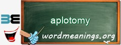 WordMeaning blackboard for aplotomy